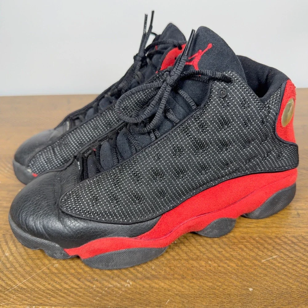Jordan 13 Retro Shoes Mens 7.5 Womens 9 Black Red Bred Basketball Sneakers 2004